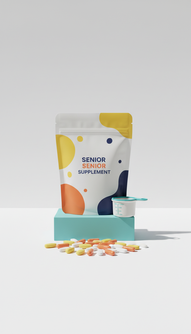Supplement Pouch With Measuring Cup