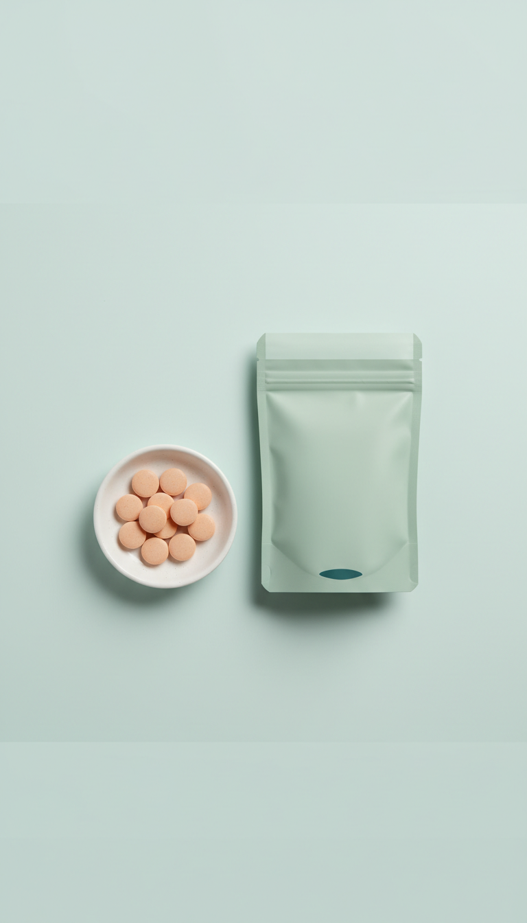 Chewable Tablet Supplement on Dish